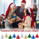 15 Set Christmas Coworker Gifts Bulk Coworker Christmas Ornaments Hanging Xmas Tree Shaped Ornaments with Box Xmas Appreciation Gifts for Employee Staff Team Tree Decoration