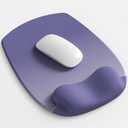 ErgoFlow Gel Wrist Rest Mouse Pad - Ergonomic Cushion for Desk, Cute Aesthetic Computer Decor for Women; Small Mousepad Mat & Laptop Pads - Office, Home Support & Ergo Accessories Supplies (Purple)