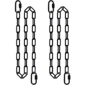 BeneLabel 2Pcs 65" Swing Chain Heavy Duty 1000 LBs Capacity Hanging Chains Porch Swing Chains and Hooks Black Coated Chain for Hammock Chairs, Hanging Chair, Punching Bags, for Indoor and Outdoor
