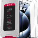 X-it 2-Pack Screen Protector for iPhone 14 Plus(6.7"), 9H+ Tempered Glass, Auto-Dust Removal, Military Grade Protection, Bubble-Free, Full Coverage, Case Friendly
