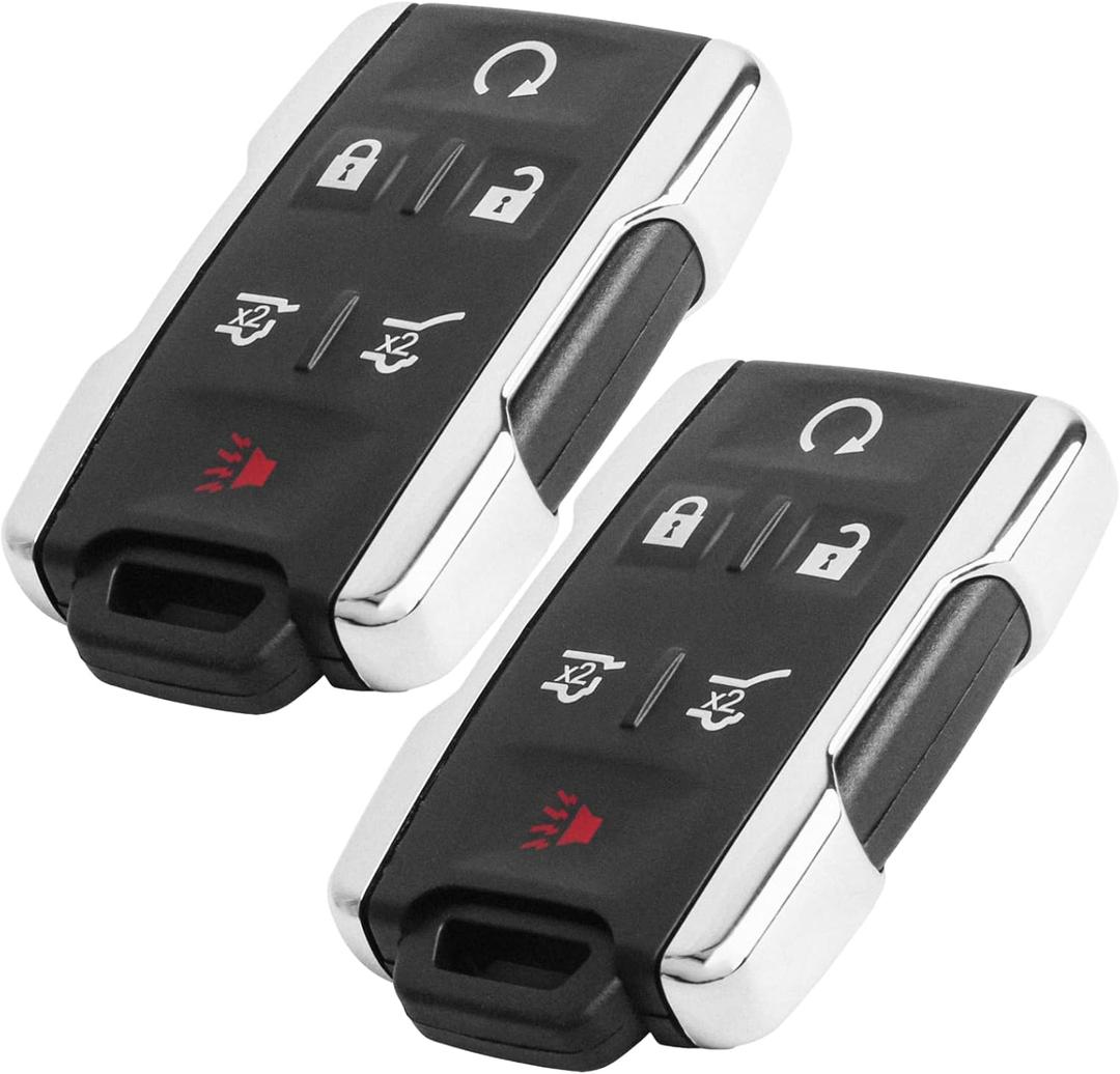 6 Buttons Keyless Entry Remote Key Fob Fit for Chevy Tahoe Suburban GMC Yukon 2014 2015 2016 2017 2018 2019 2020 (FCC ID: M3N-32337100 Chrome) 315Mhz