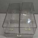 LALOBLUE Set of 5 Stackable Storage Drawers, Clear Acrylic Organizer Bins for Beauty Supplies, Perfect for Makeup Vanity, Undersink, Kitchen, Cabinet,Pantry Organization and Storage