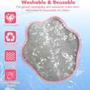 New-Craft Pet Hair Removal Glove | Anti-Static, Reusable | for Dogs & Cats | Works on Pet Beds, Carpets, Sofas, Car Seats, Hair-Prone Clothes (Pink) (Pink)