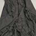 Allegra K Women's Sleeveless Fringe Vest Open Front Western 70s Outfits Faux Suede Tassel Cardigan Small Black