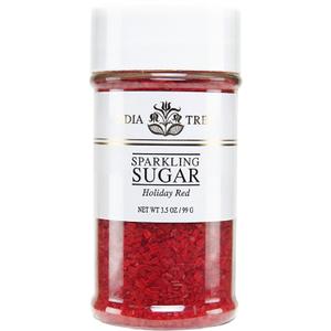 Pure Holiday Red Sparkling Sugar , Shimmery Sugar Sprinkles for Baking and Decorating , 3.5 Oz Jar (Pack of 1)