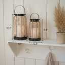 Natural Rattan Boho Lanterns - Handcrafted Chic Decor to Enhance Your Home - Modern Farmhouse Beauty Perfect for Any Living Room, Patio & Porch, Indoor and Outdoor Coffee Table or Kitchen Dining Table