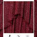 DRESSTELLS Women's Cocktail Ruffle Tiered Dresses, Formal Wedding Guest Graduation Party Mini Dress (Medium, Glitter Burgundy)