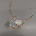 Tatuo Nursery Mobile Crib Bed Bell Ceiling Wooden Wind Chime Hanging DIY Wooden Frame Ornaments Handmade Kit for Infant Toys Nursing Accessories Nurse Charms (SemiCircular)