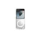 ioiFour for Samsung Galaxy Z Flip 6 Magnetic Clear Case, Compatible with Wireless Charger and Magsafe Card Wallet, Simplistic Transparent Shockproof and Drop-Proof Case (Flip 6)