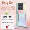 LISEVOfor Moto G Power 2025 Case - for Motorola Moto G Play 2025 Case Compatible with MagSafe Women Cute Girls Magnetic Protective Phone Cover Girly Pretty Butterfly Heavy Duty Shockproof Design