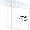 Cinnvoice 5 Pcs Handicap Placard Holder 4.5 x 10.2 Inch Disabled Parking Permit Holder for Car Auto Clear Plastic Sleeve for Disability Placard
