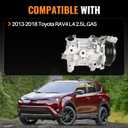 198310 Air Conditioner AC Compressor with Clutch Compatible with Toyota RAV4 2.5L L4 2013 2014 2015 2016 2017 2018 Replace CO29184C 8832042140 197310 8832042150