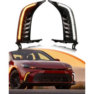 LED Fog Lights Kit for 2025 Toyota Camry SE XSE DRL Daytime Running Lights Amber Turn Signal Fog Lamps Toyota Camry Accessories