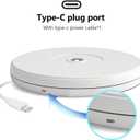 YVV LED Rotating Display Stand White 10 Inch 360 Motorized Turntable with LED Light, USB Powered Display Base for Product Photography, Jewelry Showcase, 22lb Capacity