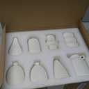 Set of 12 White Ceramic Vase for Pampas Grass Flowers, Japandi Small Vases in Bulk for Wedding Centerpieces, Shelf and Table Decorations, Living Room and Bedroom Decor, DIY Gift