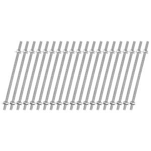 uxcell 20pcs 8/32 Inch M4 Threaded Rods with 40pcs Hex Nuts and Washers 4 Inch 201 Stainless Steel Full Threads Right-Hand Thread for Hangers, U-Bolts, Beaded Garden Stake Rods, Silver
