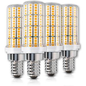 E12 LED Candelabra Light Bulbs, 200W Equivalent Chandelier Bulbs, 3000K Daylight White Non-Dimmable E12 LEDs Bulbs, 20W LED Light Bulb for Chandeliers, Ceiling Fan, Pendant, Wall sconces, Pack of 4 (Orange)