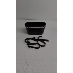 10.6" Oval Iron Hanging Flower Pots - Rust-Resistant Metal Planters with Detachable Hooks for Garden, Yard & Home Decor (Black 3 PCS)