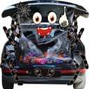 Trunk or Treat Car Decorations Kit for SUV, Halloween Spider Theme Trunk or Treat Car Decorations Kit, Outdoor Halloween Garage Door Decorations - Contains Spider Web