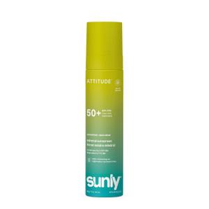 ATTITUDE Mineral Sunscreen Lightweight Lotion SPF 50, Broad Spectrum Zinc Oxide, EWG Verified, Non-Nano, Water-Resistant 80 Minutes, Non-Greasy for Face & Body, Vegan, Unscented, 3 Oz
