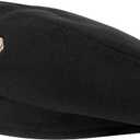 CHIC DIARY Beret Hat Black French Style Women Beret Hats Classic Winter Cotton Cap boinas para Mujer (Black, M)