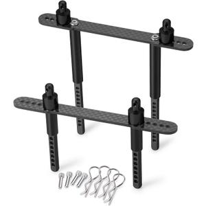 Que-T Body Mount (F&R) for Axial SCX10 II 90046 90047 1/10 RC Car (Black)