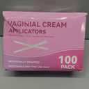 100 PACK Disposable Vaginal Suppository Applicator for Women, Fits Most Lubricants Creams Gels Pills Tablet Suppositories, Threaded End, Soft & Small Tip, with Dosage Markings, Individually Wrapped