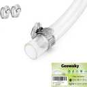 Clear Vinyl Tubing 1/2" ID  5/8" OD -10 Ft 60PSI,Flexible Plastic Tubing,BPA Free Non-Toxic, Multipurpose Hybrid Clear Reinforced Tube with 2 Screw Clamps