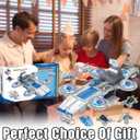 Jumbo Space Toys with Space Shuttle, Fighters, Tanks, Exploring Vehicle, Educational Learning Toys for Kids Ages 3-12 (ASTM Certified)