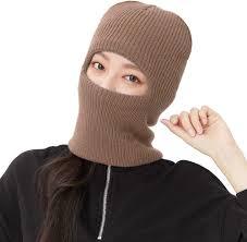 Men Women Ski Mask Winter Balaclava Knitted Face Mask Winter Neck Warmer Skiing Snowboarding Motorcycle SNH2T135 Brown
