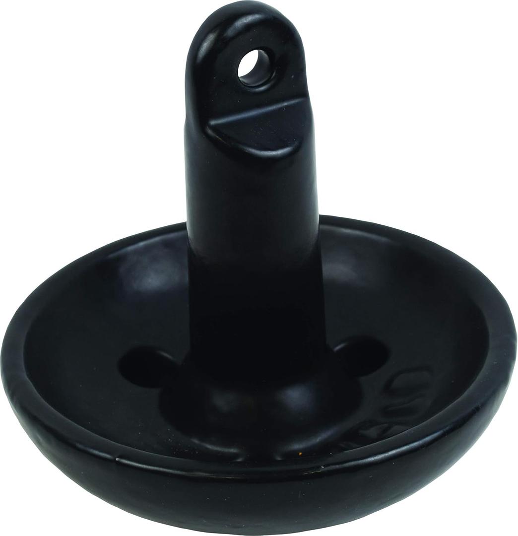 Attwood 9943B1 Solid Cast Iron 15-Pound Mushroom Boat Anchor, Black PVC-Coated Finish