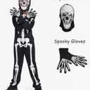 Sincere Party Kids Skeleton Costume Glow in The Dark Skeletons Halloween Skeleton Costumes for Boys and Girls 7-10