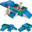 JungleDove Baby Foam Climbing Blocks with Ball Pit for Toddler, Large