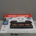 George Foreman Family-Size Grill & Panini Press, Nonstick Ceramic Coating, Fat-Removing Slope, Adjustable Angle, Indoor/Outdoor Use (5-Serving)
