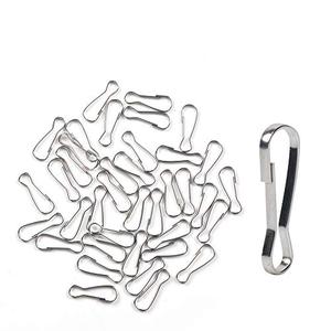 Newflager 100 Pack 304 Stainless Steel Metal Spring Hooks, Rust-Proof Lanyard Snap Clip Hooks, Ideal for Key Chain, ID Card, DIY - 1 Inch（25mm）