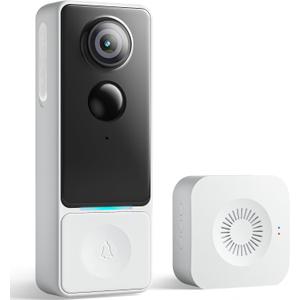 3MP Camera Doorbell Camera Wireless Video Doorbell 2K HD- No Subscription Required, Free Human Motion Detection, Package Detection, Battery Powered, Works with Alexa &Google Assistant,2.4GHz WiFi Only
