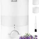 LEVOIT Humidifiers for Bedroom, Quiet (3L Water Tank) Cool Mist Top Fill Essential Oil Diffuser with 25Watt for Home Large Room, 360 Nozzle, Rapid Ultrasonic Humidification for Baby Nursery and Plant (White)