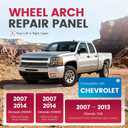 ALMULOO Truck Bed Wheel Arch Repair Panel Compatible with 2007-2014 Chevy Chevrolet Silverado 1500 2500HD 3500HD Letf + Right Side Upper Wheel Arch Patch Quarter Panels