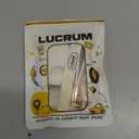 Lucrum Compatible with Cadillac Escalade Key Fob Cover & Leather Keychain, 5 Buttons Keyfob Case for ATS CTS CT6 SRX XT4 XT5 XT6 - (2015-2023) - White and Gold