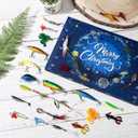 Arrowbash 2025 Advent Calendar Fishing Christmas Countdown, 24 Days Fishing Lures Bait Set Surprises, Gear Advent Calendar for Lovers Fisher Adult Men Teen