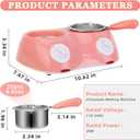 Outamateur Chocolate Melting Pot Electric Chocolate Fondue Mini Fondue Candy Maker with Double Melting Pot for Milk Chocolate,Cheese,Butter,Candy