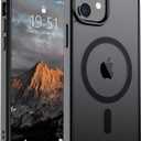 SUPFINE Magnetic for iPhone 12 Case/iPhone 12 Pro Case (Compatible with MagSafe)(Military Grade Drop Protection) Translucent Matte Shockproof Phone Cover,Black