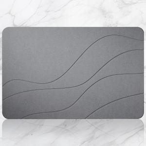 Diatomaceous Earth Bath Mat - Quick-Dry Mineral Bath Mat for Bathroom & Showers - Non-Slip, Super Absorbent & Instant Drying Bath Mat (24"x16", Granite), 23.6" x 15.4"