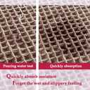 ZALL Tan Waffle Bath Mat,Super Absorbent Non Slip Bathroom Rug,Brown 24x36inch,Machine Washable Ultra Soft Floor Mats