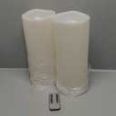 12" x 5" Waterproof Extra Large Outdoor Flameless Candles Battery Operated LED Flickering Pillar Candles with Remote for Indoor Outdoor Lanterns, Long Lasting, Ivory White Large, Set of 2