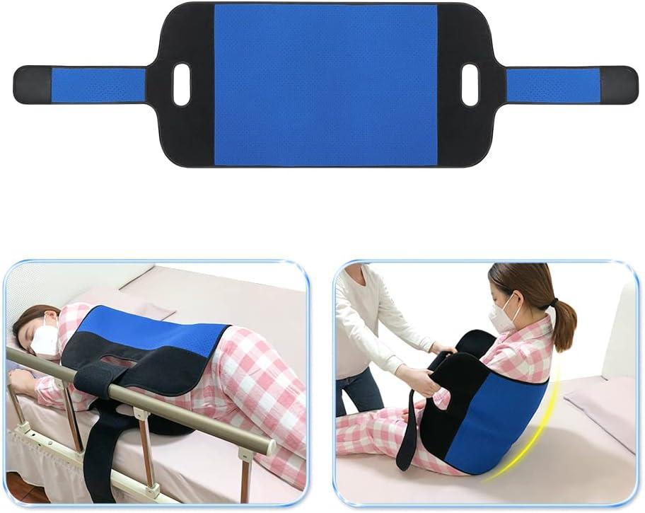 Patient Turning Device Belt For Bed Rails Elderly Adults Safety Hospital Beds For Home Use Transfer Belts For Lifting Seniors Multifunctional Turnover Bedridden Disability Prevention Bed Sore Aid Care (Blue)