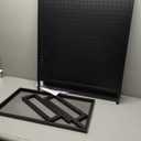 NectaCol Metal Pegboard Display Stand with Baseplate, Two Separately Pegboard Panels, 2'x 5' Standing Pegboard Display with Four Wheels, Peg Board Display Rack, Extra 30 Pieces Hooks (Black)