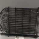 Tall Garden Animal Barrier Fence with Gate, 36 in(H)17.5 Ft(L) 8 Panels Dog Digging Fence Barrier, Black Heavy Duty Metal Temporary Fences, Reusable Defense Fencing for Outdoor YardPatented