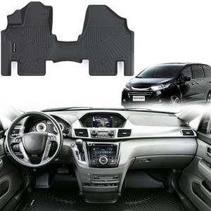 All Weather Floor Mats for 2022-2026 Ford Transit/E-Transit w/Vinyl Floor 150/250/350/350HD (Not Fit Transit Connect) TPE Rubber Liners Transit Odorless Anti-Slip Waterproof Car Front Row Mats