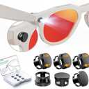 6 Pcs LED Light Blocking Covers Compatible with Ray-Ban Meta Wayfarer/Skyler/Headliner (Gen 2) & Oakley Meta HSTN Smart Glasses Accessories Adjustable Reusable Blackout LED Light Covers